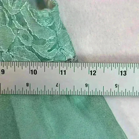 Healthtex Dress Toddler 3T Aqua Blue Lace Tulle Party Formal Sparkles Lined - Picture 10 of 11